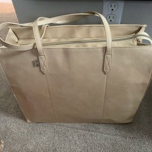 BEIS Work Tote in Nude / Tan